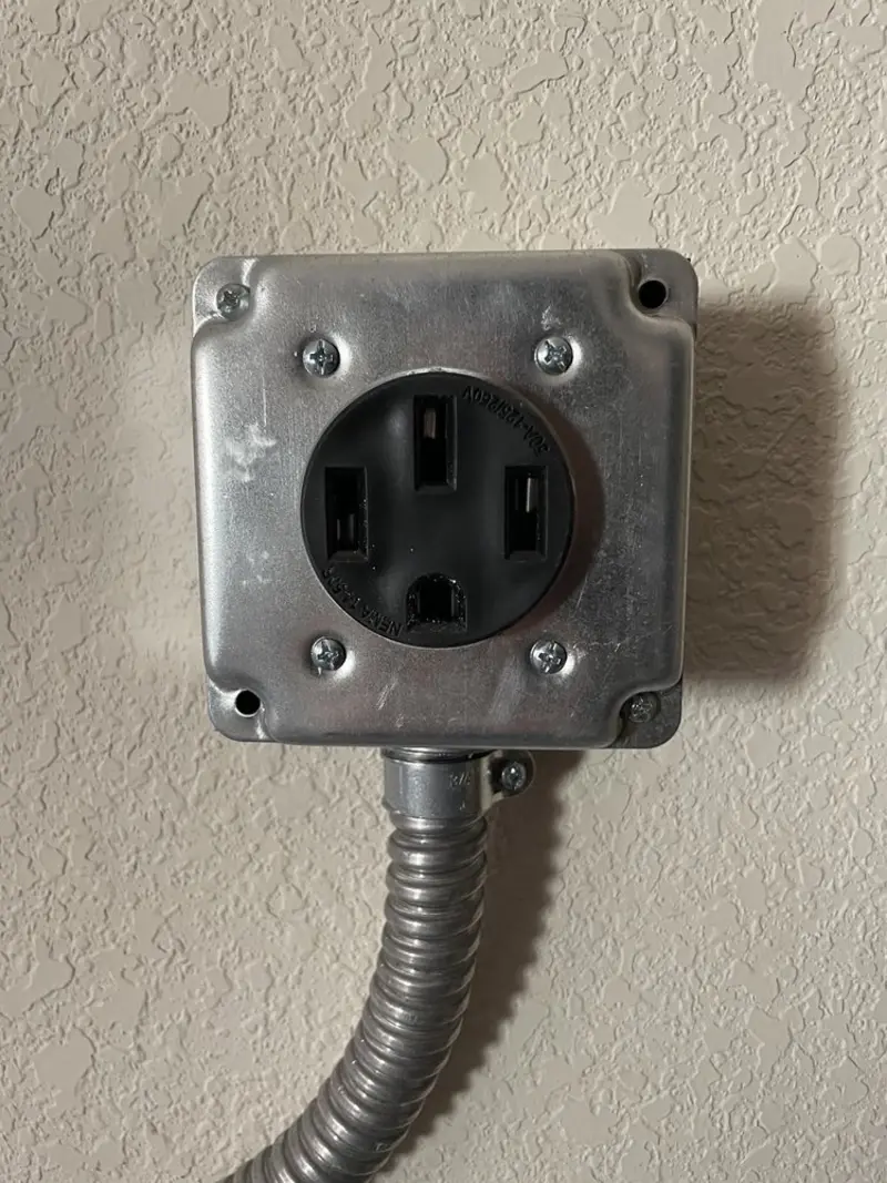 NEMA 14-50 outlet installed for Electrical Panel Upgrade in Vienna